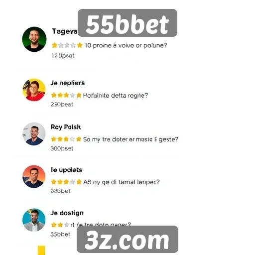 Feedback dos usuários sobre 55bbet